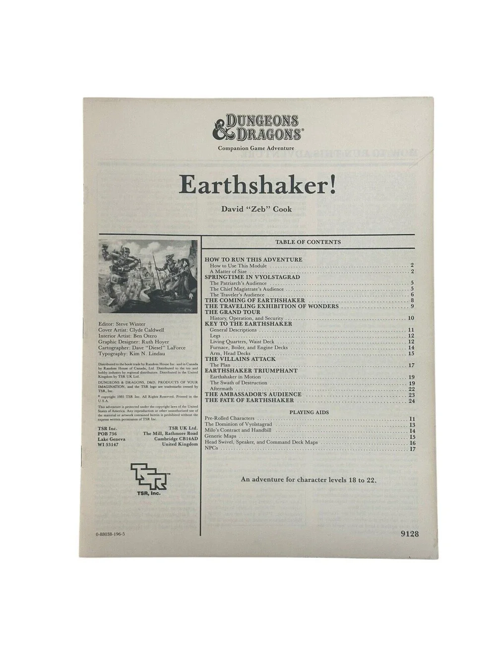 Earthshaker! Adventure Module - Dungeons and Dragons CM4